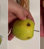 Cornuri cu mucegai și mere stricate la școală: un tată filmează cum arată pachetele oferite elevilor