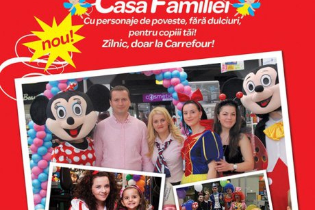 Casa Familiei, o casa de marcat prioritara pentru familii, disponibila in hipermarketurile Carrefour