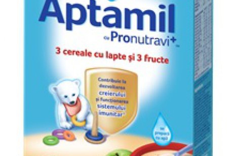  Cerealele Aptamil cu Pronutravi+ contribuie la dezvoltarea creierului si functionarea sistemului imunitar*