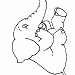 Desene de colorat cu elefanti