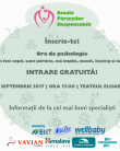 Seminar gratuit pentru părinţi: înscrie-te la Ora de Psihologie! Am fost copil, sunt părinte, mă implic, ascult, înţeleg şi iubesc