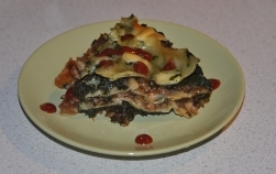 Lasagna cu ciuperci si spanac