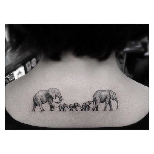 Tatuaj cu simbol-elafanti