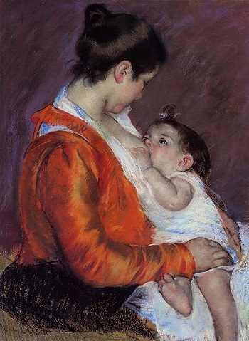 pictura-lui-Mary-Cassatti-Louise-alaptandu-si-copilul