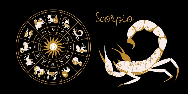 reprezentare-a-zodiei-Scorpion-si-a-cercului-in-care-se-afla-toate-semnele-zodiacale