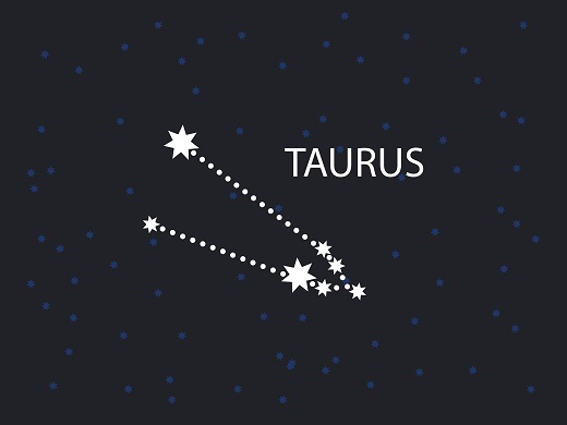 zodia Taur reprezentata sub forma de constelatie