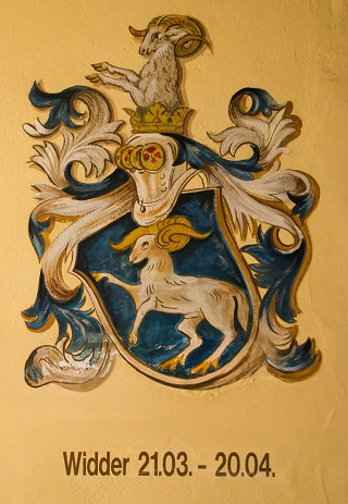 reprezentare a zodiei Berbec, zodiac vechi, pictura