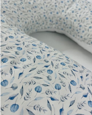 perna pentru gravide alb cu imprimeu floral bleu