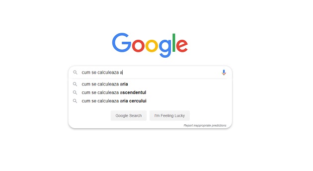 cautari google 2019 aria cercului