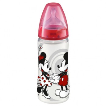 NUK DISNEY Mickey Mouse FC Biberon PP 300ml+Tetina silicon orificiu Mediu marimea 2 (6-18 luni)