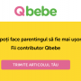 Fii Contributor Qbebe și poți câștiga lunar un voucher de 100 Euro la Dasha