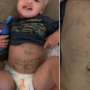 Și-a luat copilul de la creșă cu un mesaj de la educatoare scris cu marker permanent pe burtica celui mic