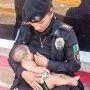 O polițistă a alăptat un bebeluș abandonat, în plină stradă. Copilul nu mâncase de două zile după un uragan devastator