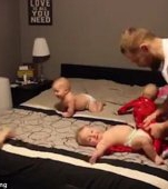 Mami ne-a aratat cum imbraca tripletii si un prescolar. Dar cum se descurca tati?