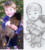 Atât de drăguț: un ilustrator transformă oamenii și animalele lor în personaje de desene animate