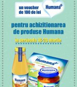 Castiga zilnic un voucher de 100 de lei pentru achizitionare de produse Humana