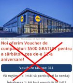 LIDL România avertizează în legătură cu o tentativă de fraudă prin intermediul unei false oferte online 