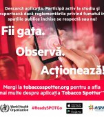  Se respectă, într-adevăr, legea fumatului, în România? Fii Gata! Observă! Acționează! cu ajutorul aplicației Tobacco Spotter™