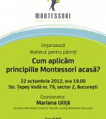 Cum aplicam principiile Montessori acasa?