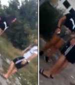 Un bărbat este filmat în timp ce lovește o fată de 13 ani: „Vrei să te bag în portbagaj?”