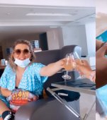 Gina Pistol însărcinată în vacanță. Nu s-a putut abține și a gustat din paharul de vin