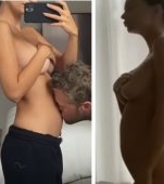 A ţinut sarcina secretă: cea mai sexy femeie din lume surprinsă cu burtica de gravidă