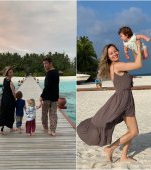 Adela Popescu și Laura Cosoi: imagini spectaculoase din vacanța cu copiii lor în Maldive