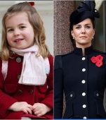 Cum o copiază prințesa Charlotte pe mama ei. Kate Middleton în miniatură!