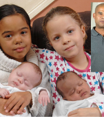 Caz unic în lume: familia cu două rânduri de gemene interasiale, câte una din fiecare rasă. Genetica este spectaculoasă!