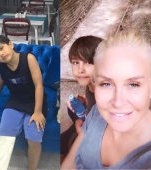 Fiul Vicăi Blochina a împlinit 18 ani. Imagine rară cu Edan, rodul iubirii ei cu Victor Pițurcă