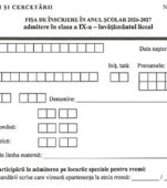 Ghid complet pentru înscrierea la liceu 2026. Cum se completează fișa de înscriere