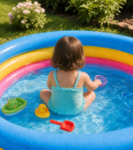 Tragedie în Suceava. O fetiță de 1 an și jumătate a murit în curtea familiei, într-o piscină gonflabilă