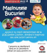 Masinutele Bucuriei merg la S.O.S. Satele Copiilor