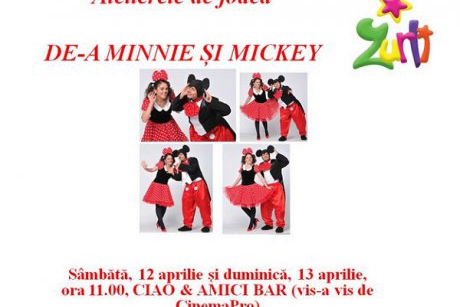 La atelierele de joaca Zurli ne jucam de-a Minnie si Mickey si invatam sa pictam!