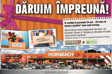 Hornbach da startul campaniei umanitare “Impreuna le daruim spiritul copilariei!”