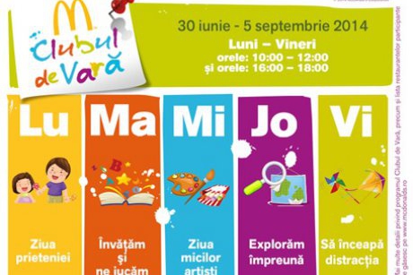 Clubul de Vara de la McDonald’s - prilej de distractie pentru aceasta vacanta