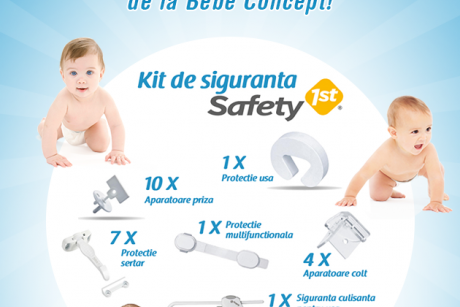 Castiga in fiecare zi un kit pentru siguranta copilului de la Bebe Concept