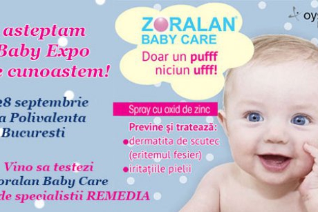 Castiga o invitatie la Baby Expo si testeaza ZORALAN BABY CARE, spray pentru eritem fesier