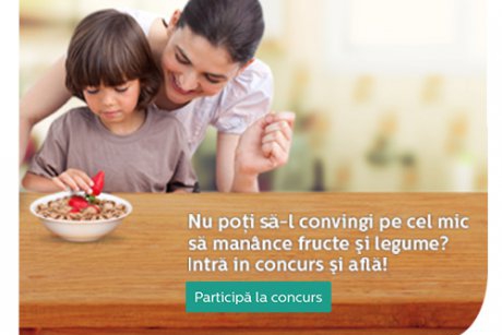 Tu cum iti convingi copilul sa manance legume? Raspunde si poti castiga un storcator Philips