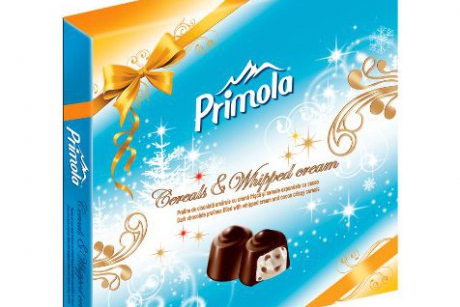 Primola  praline, primoline  in cutii de sarbatoare