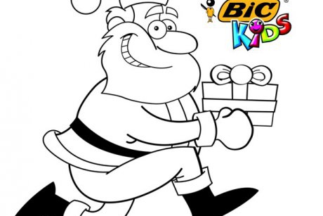 Colorează-l pe Moş Crăciun şi câştigă unul dintre cele 5 seturi de rechizite de la BIC Kids