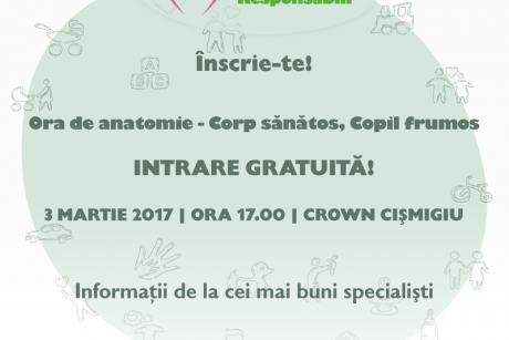 Au început înscrierile la Şcoala Părinţilor Responsabili. Ora de anatomie, primul seminar gratuit dedicat părinţilor din serie