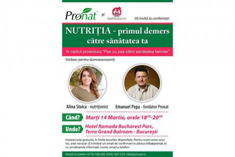 Conferința Nutriția - primul demers către sănătatea ta