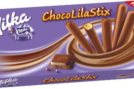 Milka ChocoLila Stix - biscuiti crocanti inveliti  in cea mai fina ciocolata din Alpi 