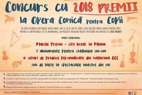 Opera Comică pentru Copii a dat startul concurslui aniversar „Orchestra de aur a OCC”