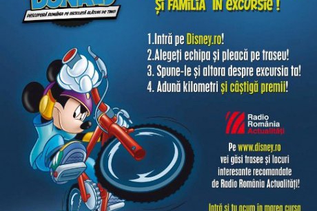 Descopera Romania pe bicicleta impreuna cu Mickey si Donald