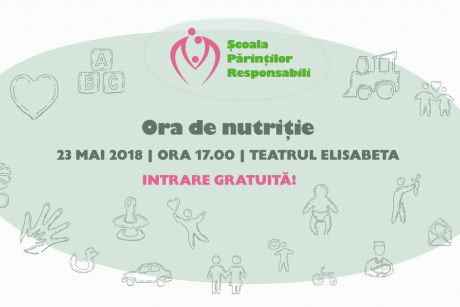 Au început înscrierile la Ora de Nutriție! Seminar gratuit pentru părinții responsabili