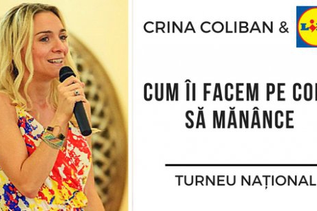 Crina Coliban - Femeia care îi face pe copii să mănânce: turneu de seminarii gratuite în toată țara