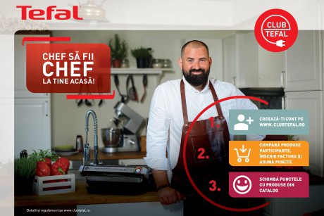 Înscrie-te în Club Tefal, acumulează puncte și alege-ți produsele din catalog