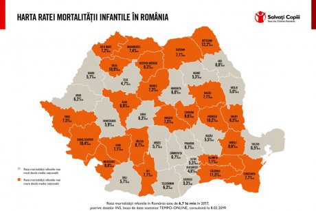 Dotarea maternităților face diferența între viață și moarte: deși rata mortalității infantile a scăzut la nivel de țară, sunt județe unde progresele nu se văd